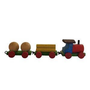 Vintage Heros Miniature Wooden Train Set Toy
